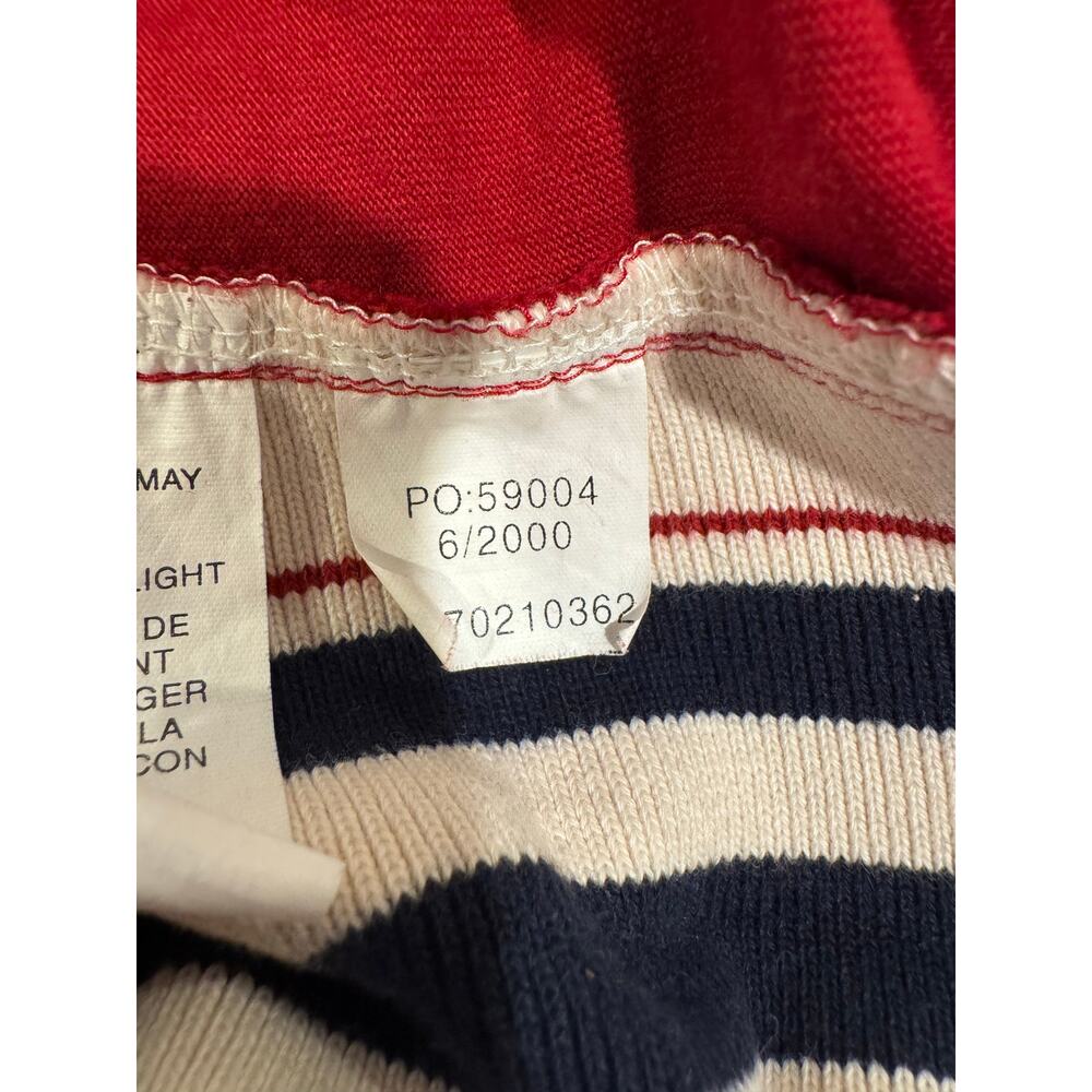 Vintage 2000 Tommy Jeans Red Long Sleeve Polo Shirt Size Medium - Picture 5 of 6